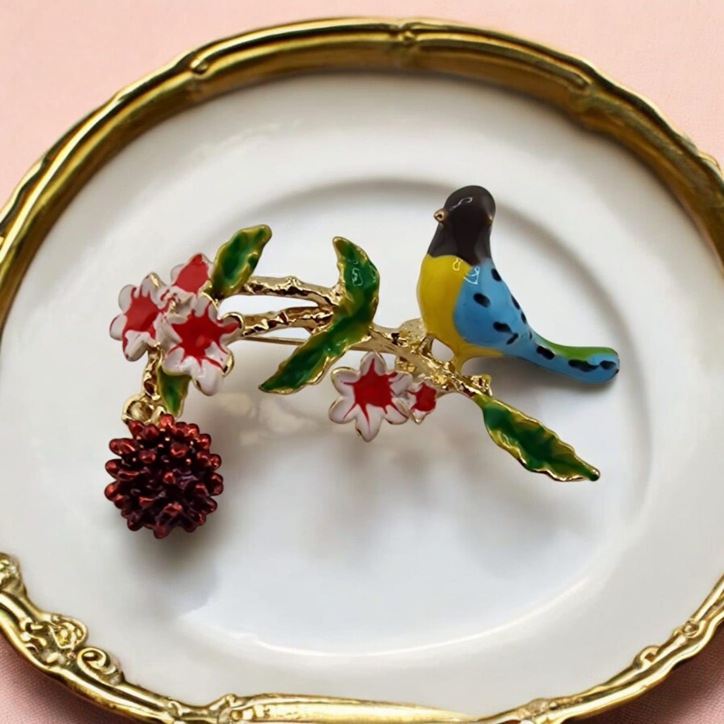 Enchanted Garden Bird Brooch